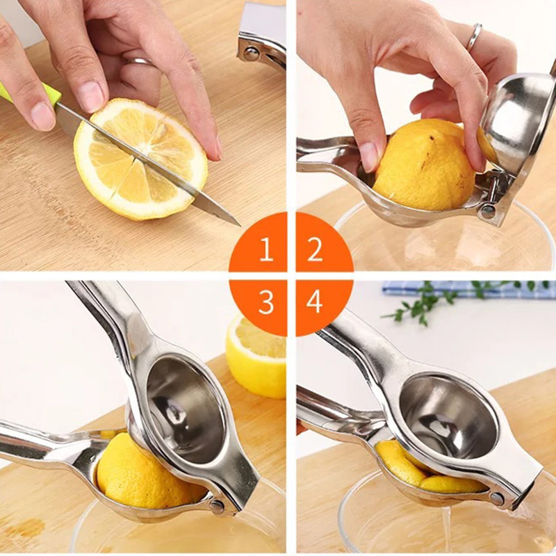 Stainless Steel Fruits Squeezer Orange Hand Manual Juicer Kitchen Tools