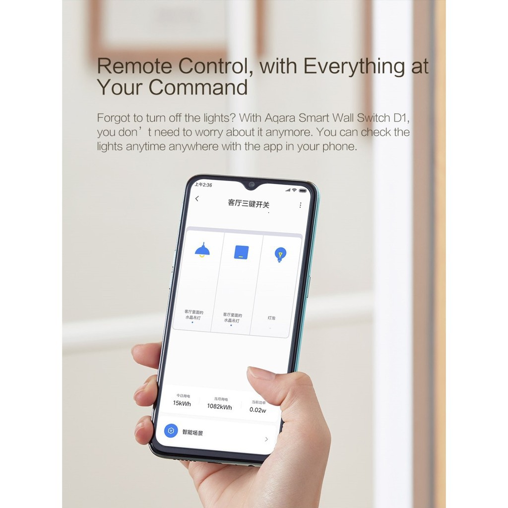 Công tắc thông minh 1 nút Xiaomi Aqara wireless switch D1 ( wall-mounted) one-touch version