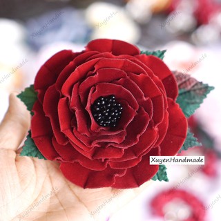 Hoa Cài Áo Handmade - Nhung Cao Cấp(100% Ảnh Do Shop Tự Chụp)Full Hộp