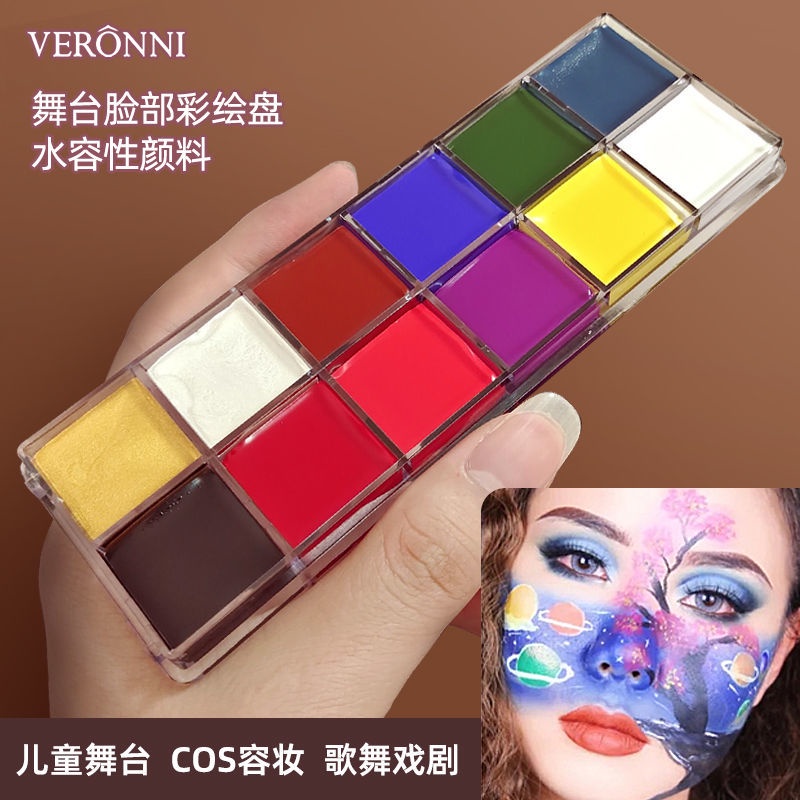 Bộ Màu Vẽ Mặt Và Cơ Thể Hóa Trang Halloween Chuyên Nghiệp