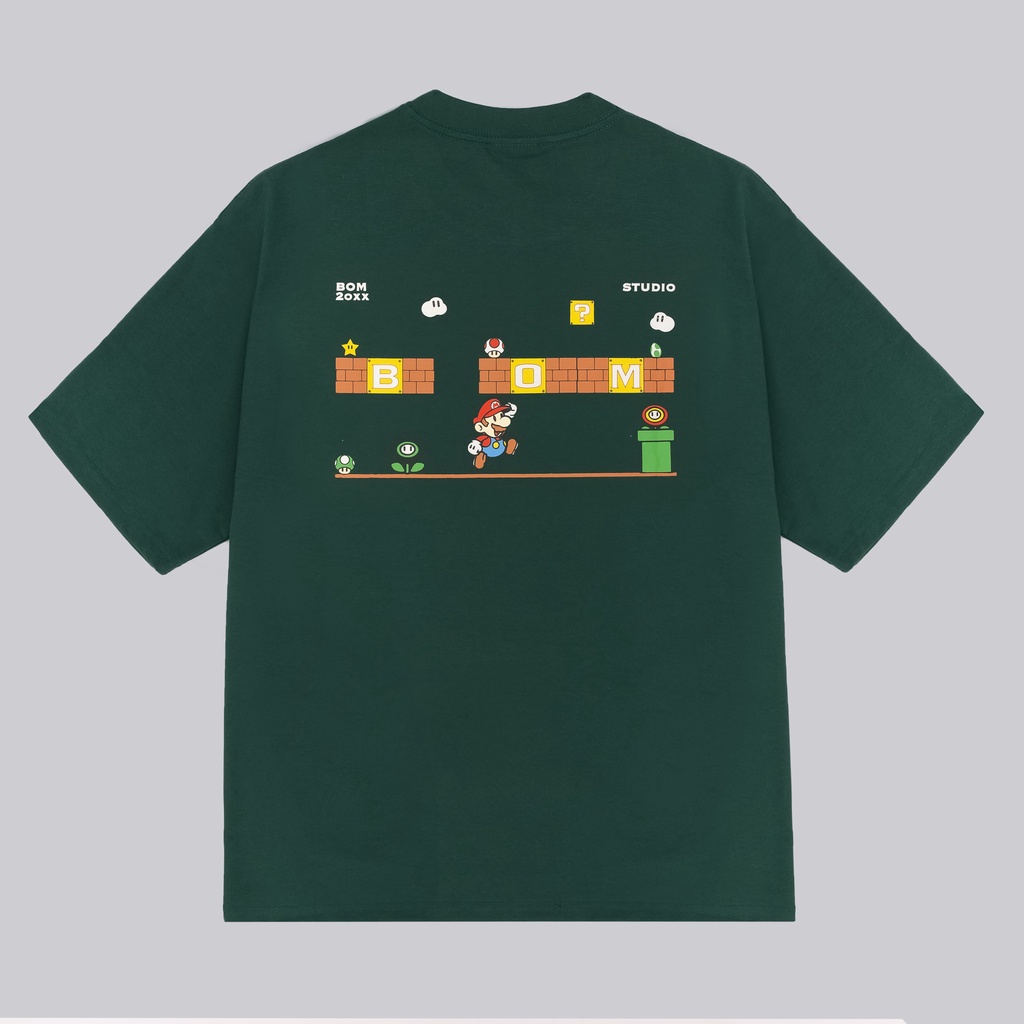 Áo thun MARIO nam nữ - Áo phông Unisex vải Cotton - Bom Mode