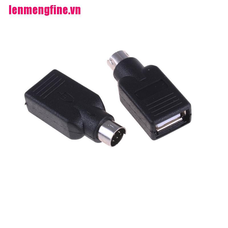 2 Đầu Chuyển Đổi Usb Female In Sang Male Cho Ps2