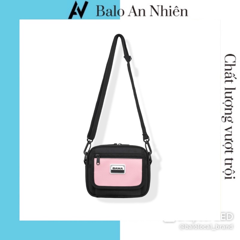 [HÀNG CAO CẤP] Túi Đeo Chéo Nam, Nữ BAMA® - SHOULDER BAG - Đen Hồng