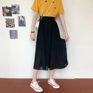 CHÂN VÁY VOAN TRƠN XẾP LI