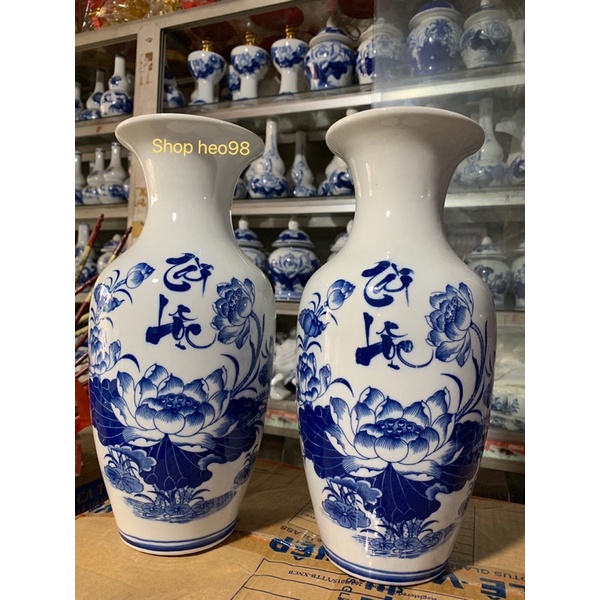 Lục Bình Tài Lộc Bát Tràng Cao 30cm, 35cm, 40cm Men Đẹp, Sứ Dày Dặn