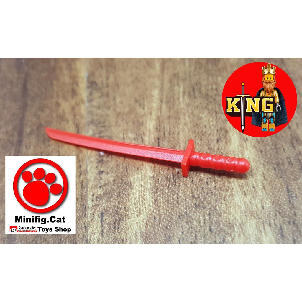 Minifig.Cat Japanese Red Ninja Sword(Nintou-C01) phụ kiện đồ chơi LEGO