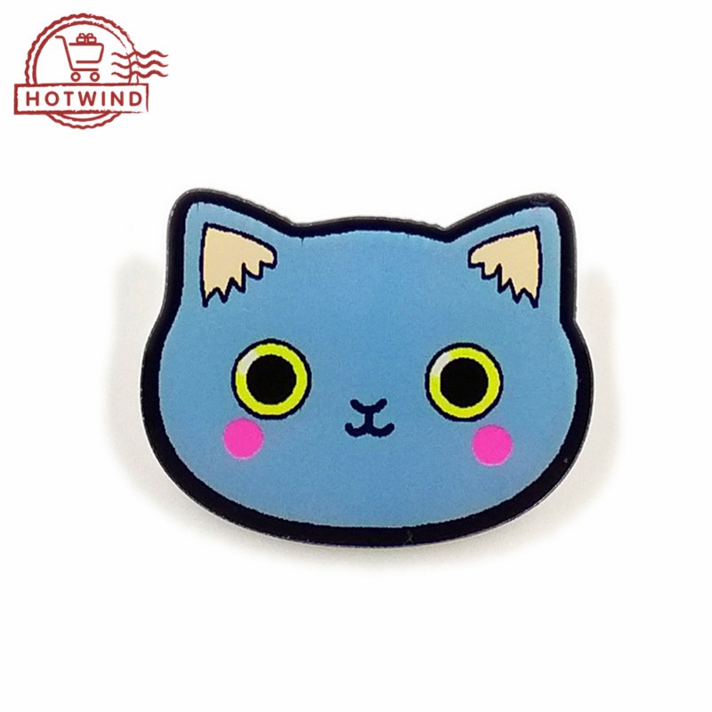 Trâm cài áo bằng kim loại hình chú mèo ngộ nghĩnh xinh xắn dễ thương