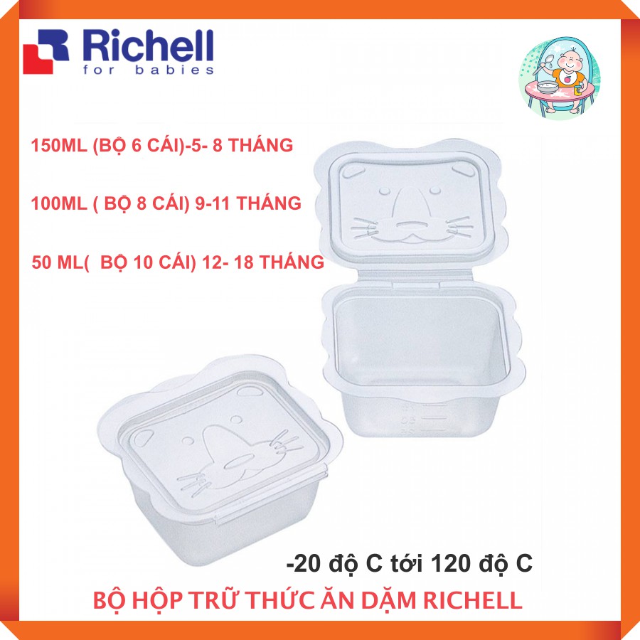 Bộ Hộp Trữ Thức Ăn dặm Richell