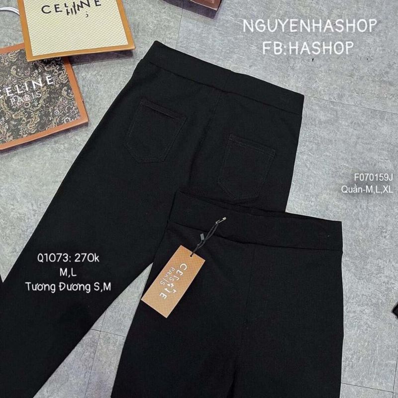 Quần legging thun dài celinev tôn dáng lưng thun 0701