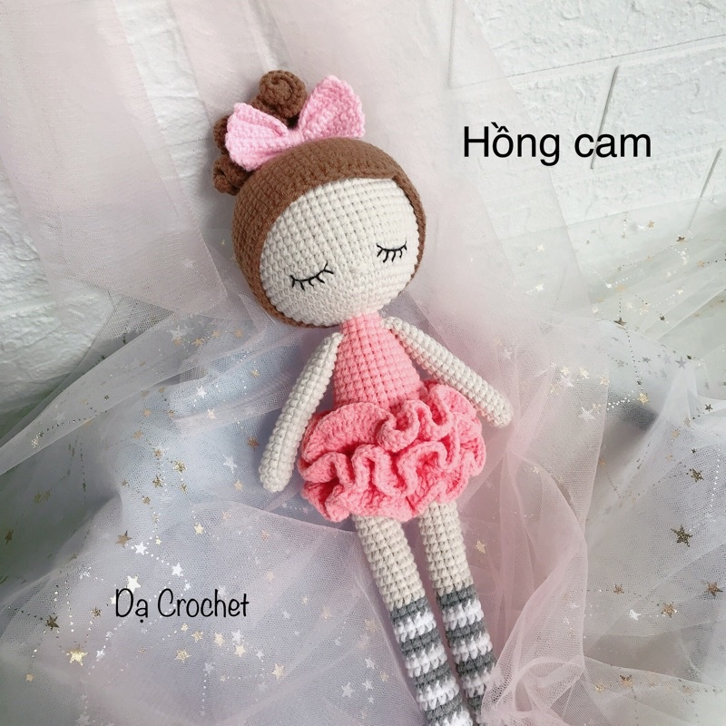 Búp Bê Len Cao Cấp An Toàn Cho Bé Gái - Thú Bông Len Handmade Đan Móc Bằng Thủ Công Bằng Tay