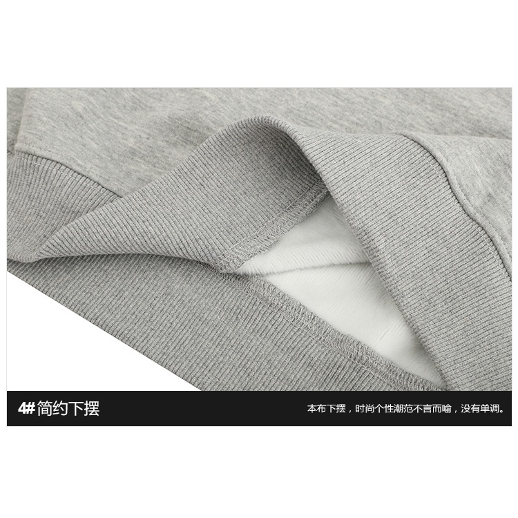 Áo sweater xám Wanted nỉ bông Nelly unisex