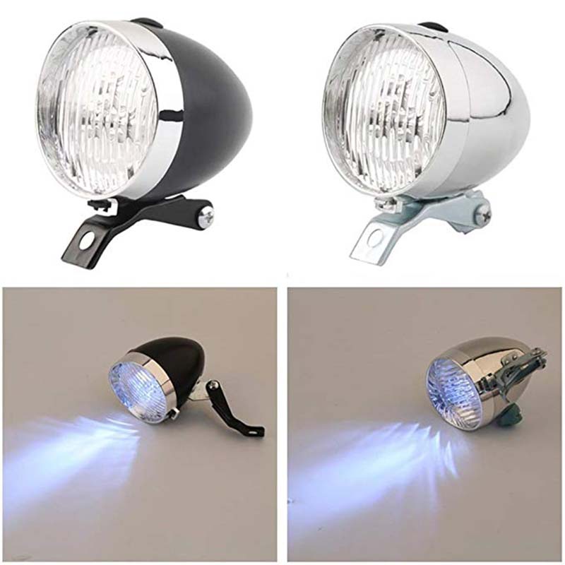 Đèn pha led siêu sáng phong cách retro cho xe đạp