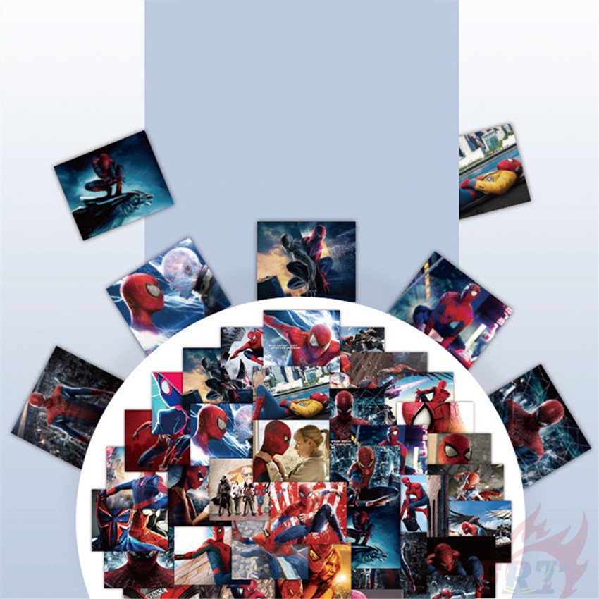 52 Cái / Bộ ☆ Áp Phích Dán Hình Người Nhện Mini Độc Đáo ☆ Miếng Dán Đề Can Chống Thấm Nước Thời Trang Tự Làm