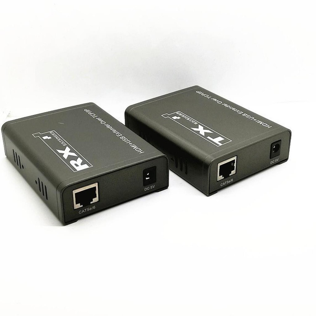 Bộ chuyển đổi kéo dài hdmi sang lan 200m có USB Ho-Link HL-HDMI-200KVM (1- TX truyền 3- RX Nhận )