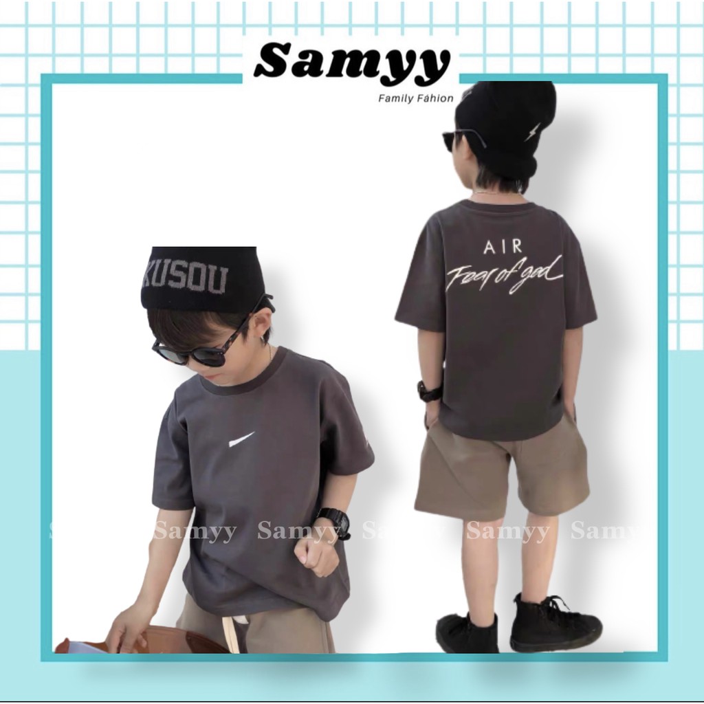 Áo thun tay lỡ cho bé Fear of god Air ,áo phông nam nữ unisex, Samyy_vn