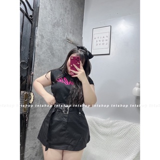 Chân Váy Kaki Cạp Cao Kèm Thắt Lưng [ TNT SHOP BIGSIZE 60KG - 90KG ]