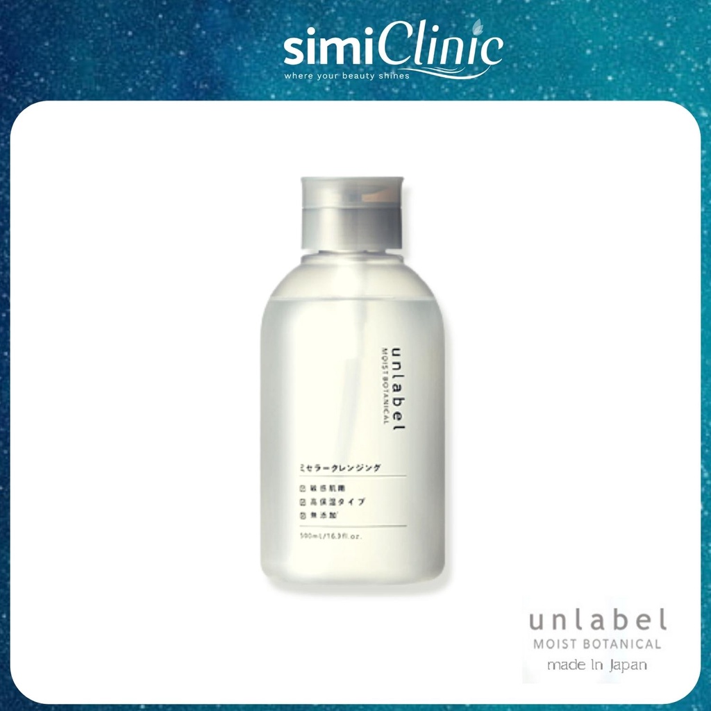 Nước tẩy trang cho da dầu mụn nhạy cảm không cồn Unlabel sạch mắt môi trang điểm dịu nhẹ da khô hỗn hợp micellar water