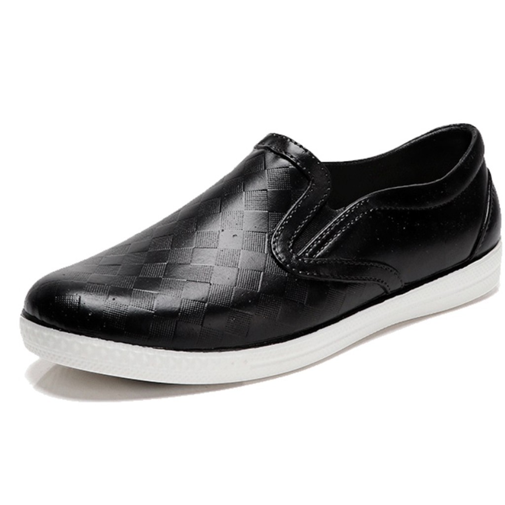 Giày slip on nhựa nam nữ vân ca rô S380