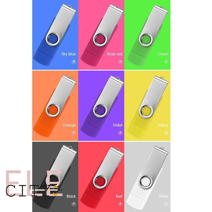 ✨ELE✨Dual Use USB Flash Drive Zinc Alloy OTG Phones Pendrive USB Memory Stick