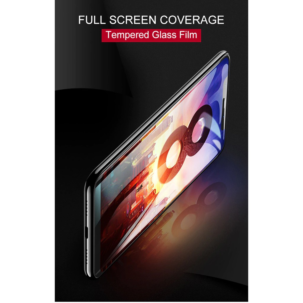 Miếng dán 5D Full màn cho Xiaomi Mi8 - Đen