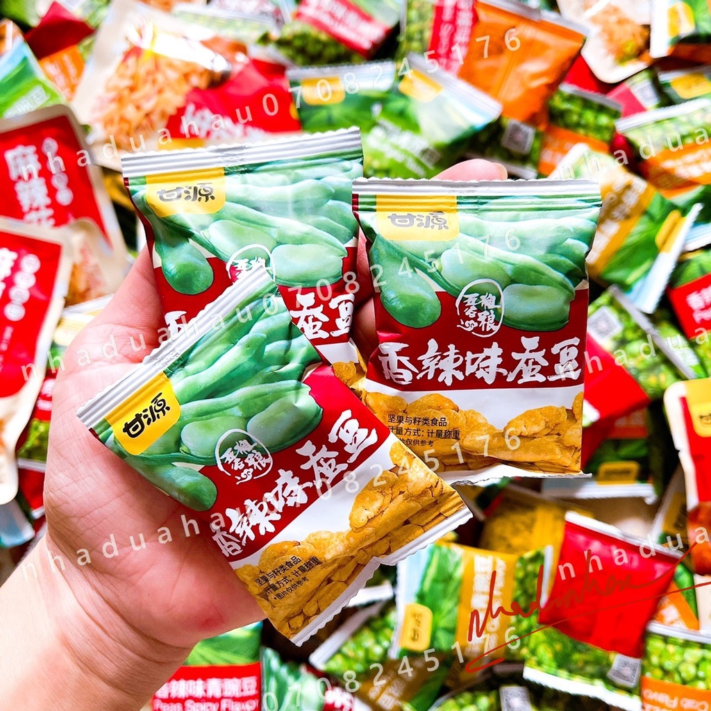 Lẻ 1 gói đậu hòa lan/ đậu ngự/ phộng lạc tẩm vị ăn vặt Hongkong gói mini 18gam