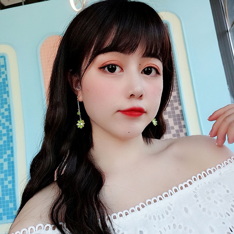 Khuyên Tai Hình Hoa Cúc/Quả Bơ Xanh Kiểu Hàn Quốc Xinh Xắn