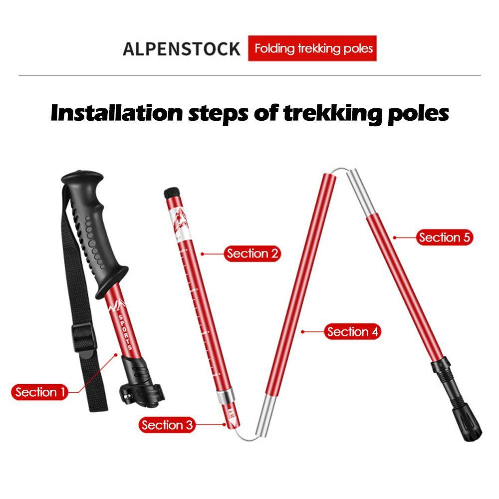 Gậy Đi Bộ Bằng Nhôm Có Thể Gấp Gọn Tiện Dụng