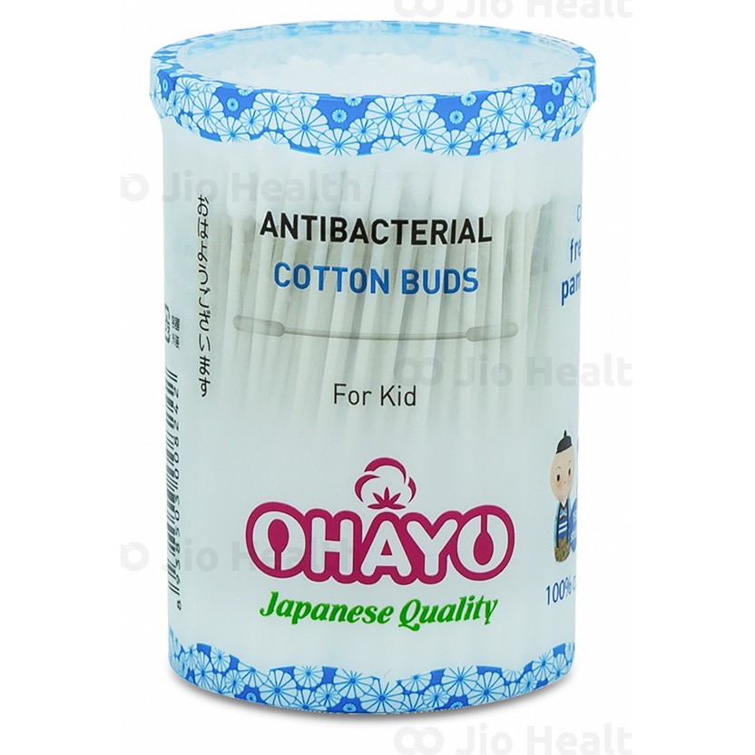 Tăm bông Ohayo Nhật Bản 2 hai đầu trụ JP03 cho trẻ em 150 que