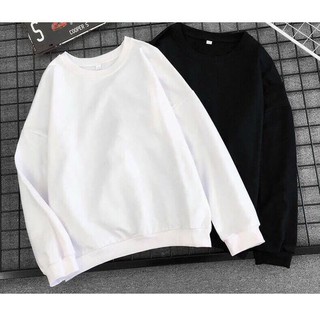 Áo Sweater Áo Thun Nỉ Trơn Cổ Tròn Thời Trang Nam Nữ Unisex Dài Tay Phong Cách Siêu Hot Mọi Thời Đại