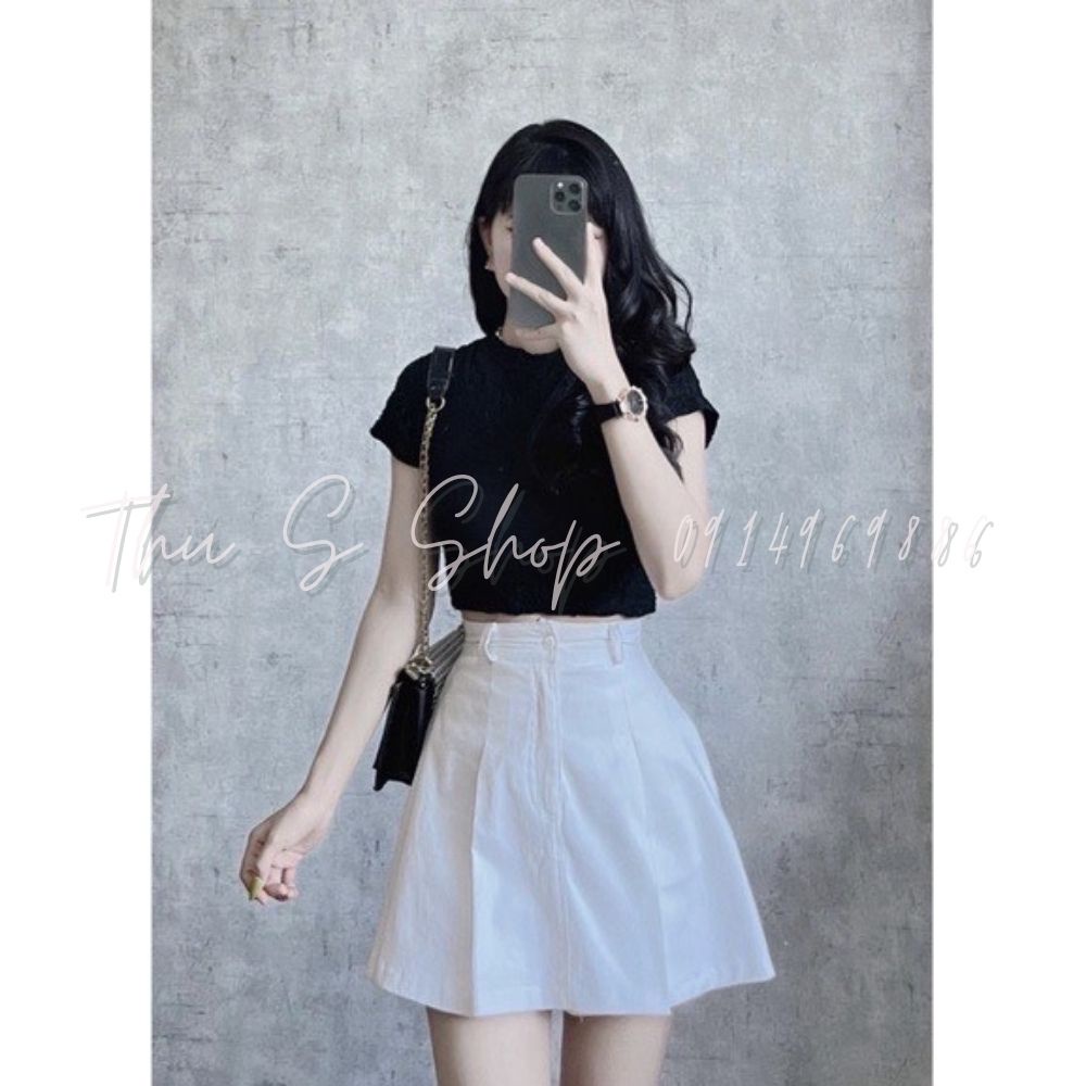 Quần Giả Váy Chất Kaki Cạp Lưng Thun Sau ,Quần Sooc Nữ BIG SIZE Dáng A có lót trong dễ phối đồ THUS158 Q1G1