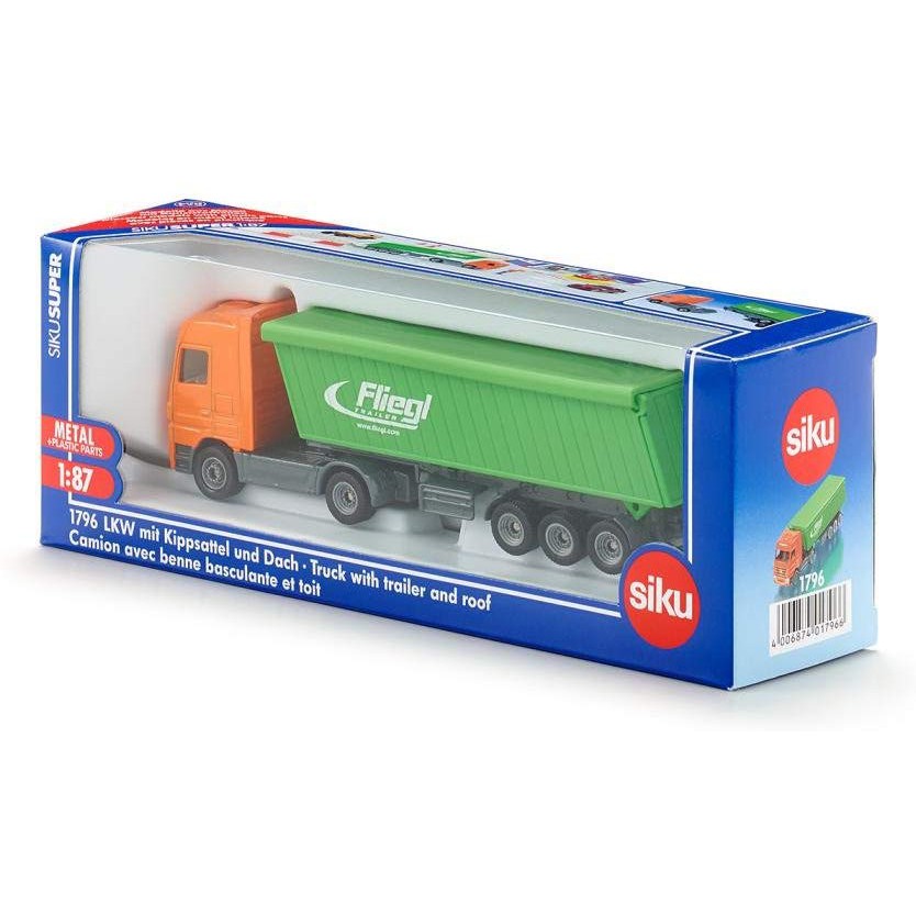 Đồ Chơi SIKU Xe tải kéo thùng hàng có bạt phủ SUPER1:87 1796