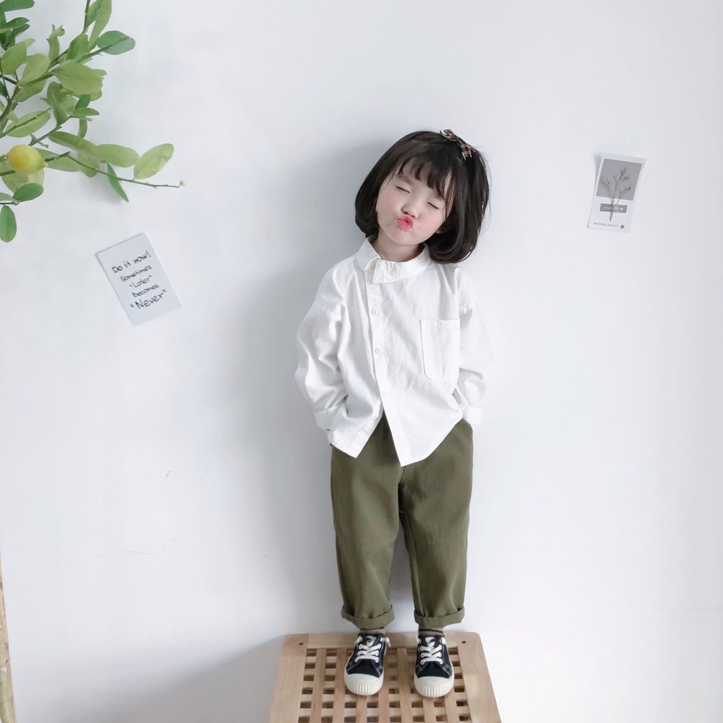 [babycat] Hàng Có Sẵn Áo Sơ Mi Cotton Lanh Thiết Kế Cổ Bẻ Phong Cách Hàn Quốc Nhật Bản Thời Trang Mới 2021