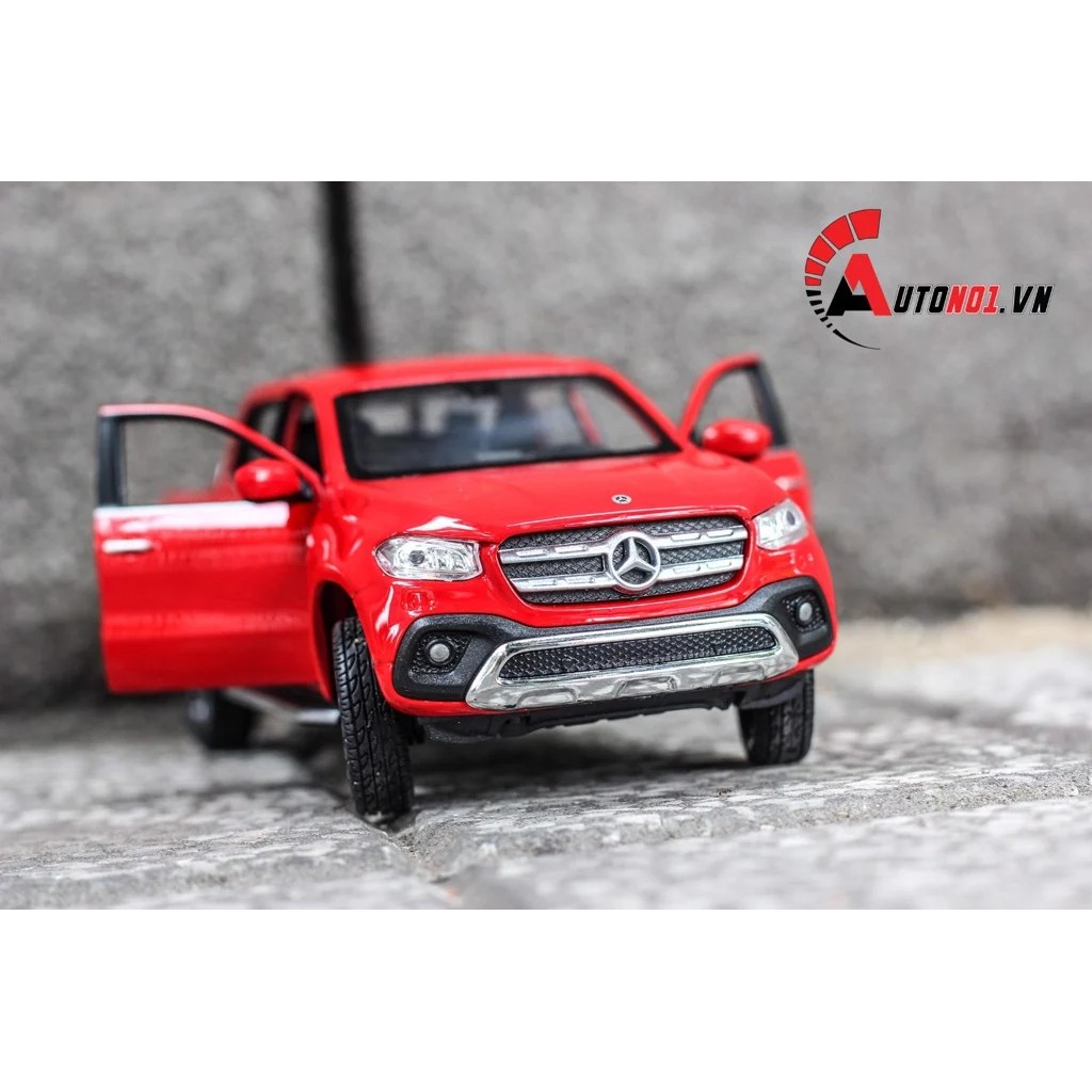 MÔ HÌNH XE BÁN TẢI MERCEDES - BENZ X - CLASS RED 1:27 WELLY 6682