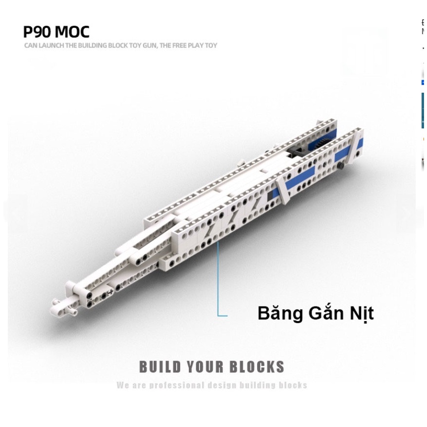 Đồ Chơi Lắp Ráp Mô Hình Súng P90 Black Ice Với 1200+ Mảnh Ghép, Bản Thiết Kế Tiêu Chuẩn Của Kevin183