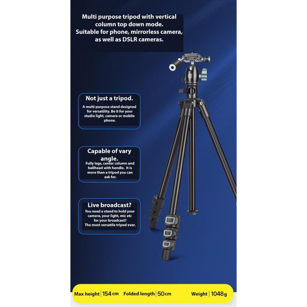 Chân máy ảnh Tripod Beike Q202F