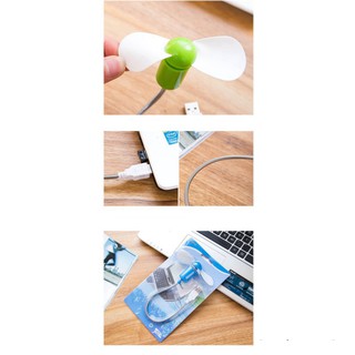 Quạt mini cắm cổng USB laptop xoay 360 độ
