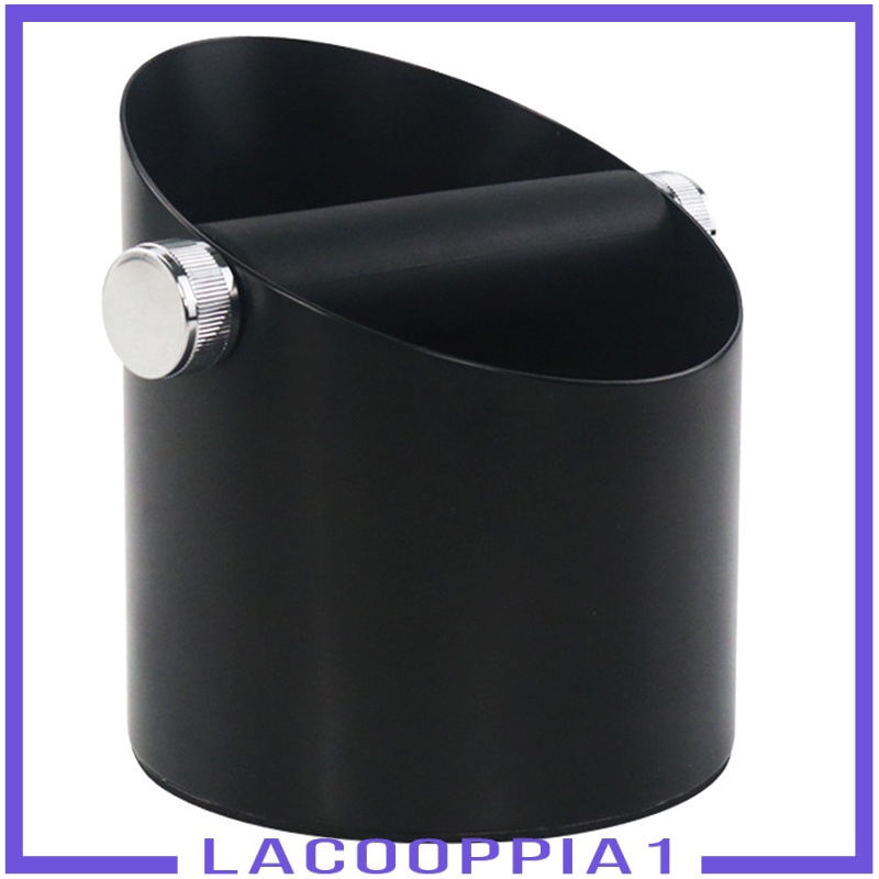 [LACOOPPIA1] Black Espresso Coffee Knock Box Waste Bin Bucket for Home Office Barista