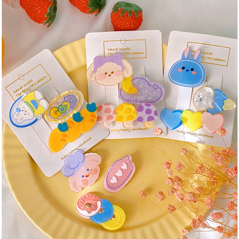 Kẹp Tóc Siêu Dễ Thương Phong Cách Hàn Quốc Dành Cho Bé Gái