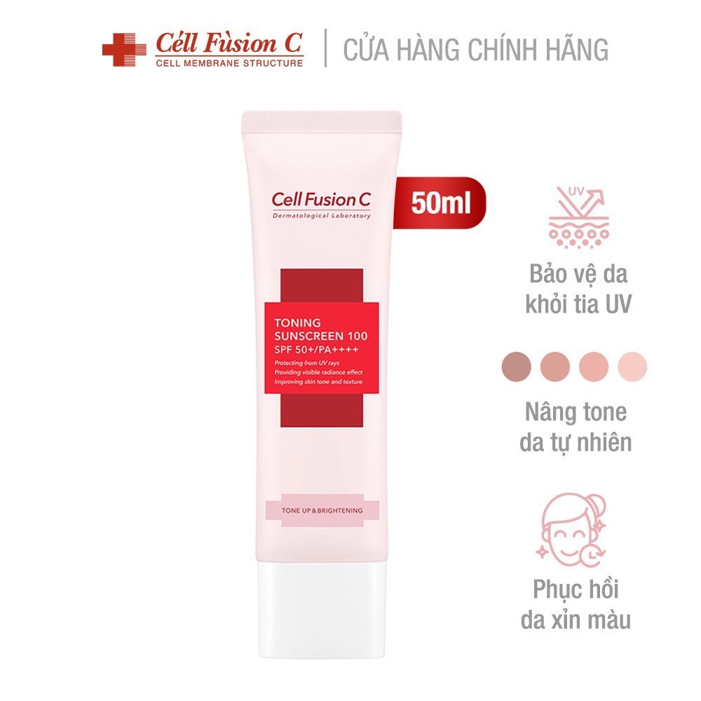 Kem Chống Nắng Cho Mọi Loại Da Cell Fusion C Toning Sunscreen 100 SPF50+/PA+++