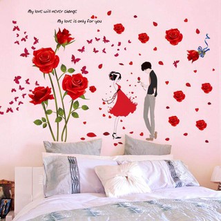 Decal Dán Tường Combo Tình Yêu Hoa Hồng