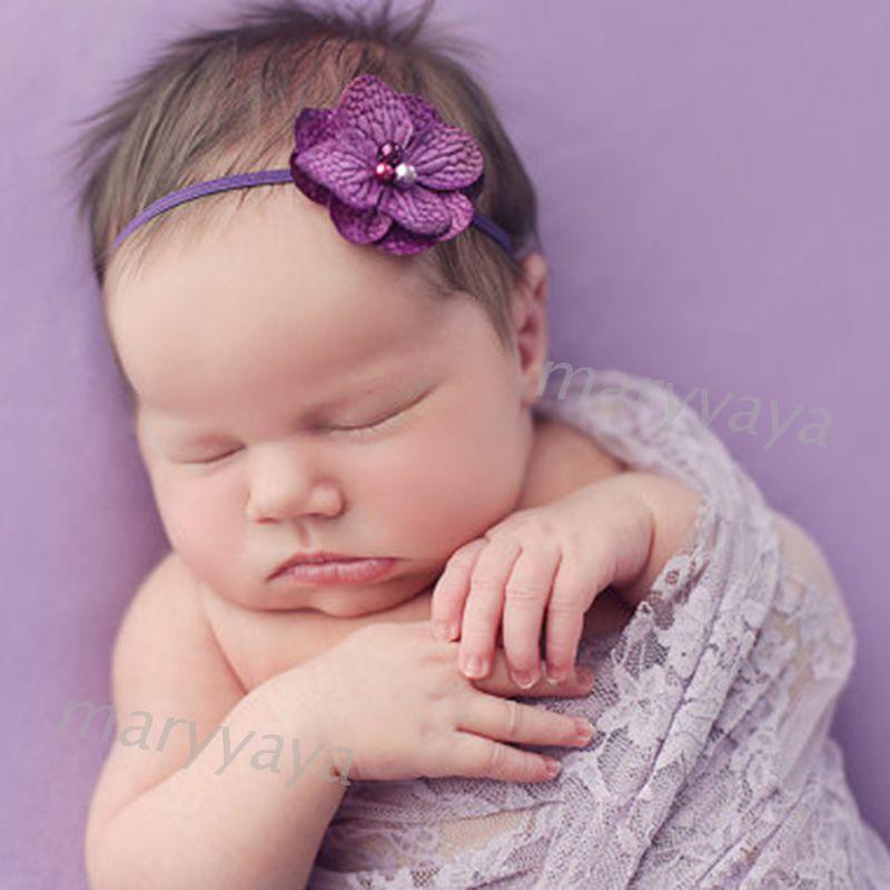 Chăn lưới co giãn phối ren quấn em bé khi ngủ dùng làm đạo cụ chụp ảnh thời trang