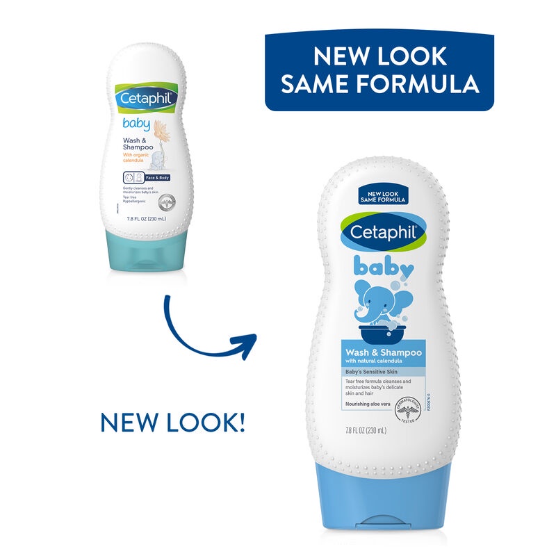 Sữa tắm gội cho bé Cetaphil Baby, nước tắm gội trẻ em 2in1 chiết xuất hoa cúc - Monnie Kids