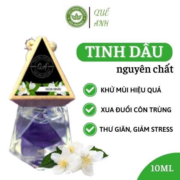Tinh dầu treo ô tô hoa nhài đuổi muỗi Quế Anh khử mùi thơm phòng 10ml