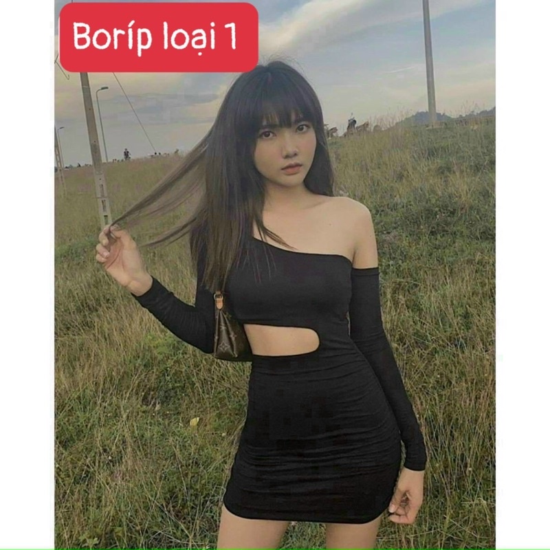 Đầm body khoét eo tay dài