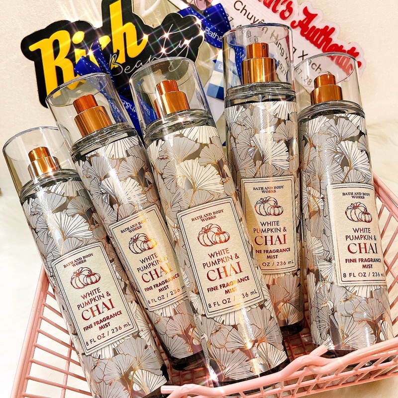 WHITE PUMPKIN CHAI - Xịt Thơm Toàn Thân Body Mist Bath &amp; Body Works USA