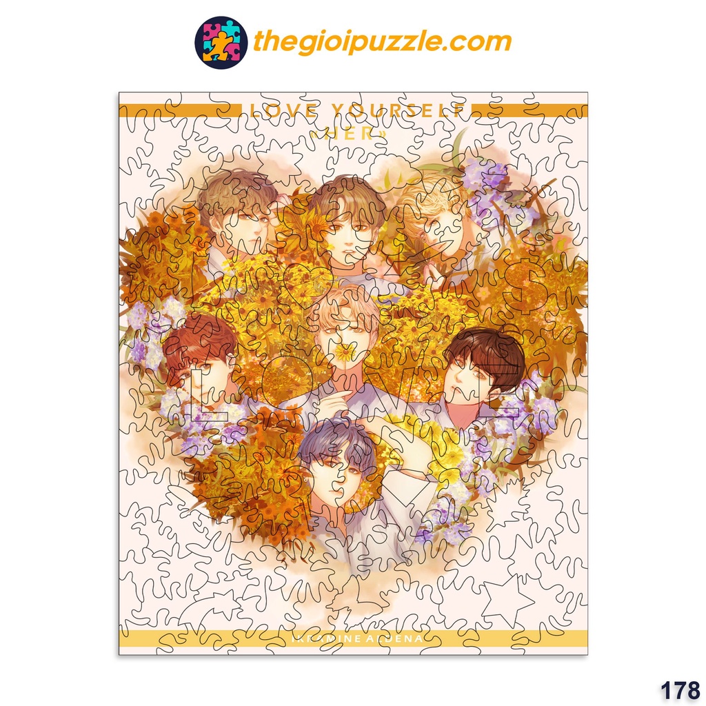 Bộ xếp hình gỗ Thegioipuzzle xếp hình BTS chibi TGP115