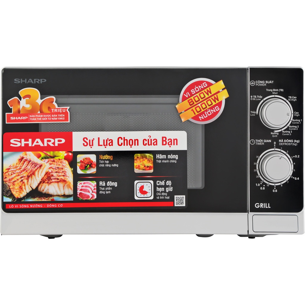 Lò vi sóng kết hợp nướng Sharp R-G222VN-S
