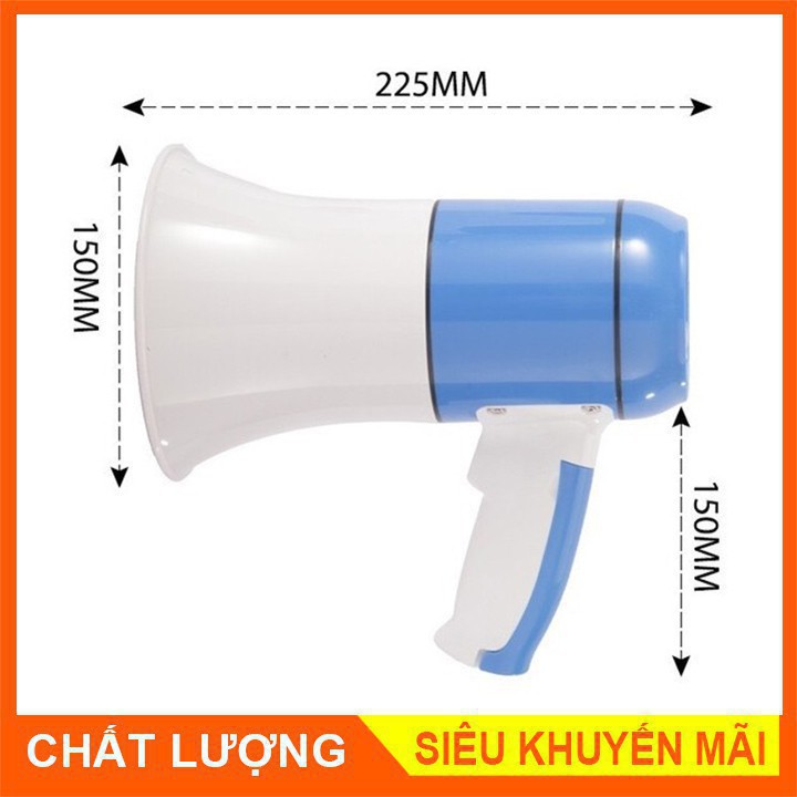 Loa Phóng Thanh Pin Sạc Cầm Tay  Megaphone MS16-003 Có Khe Cắn USB, Ghi Âm Phát Lại