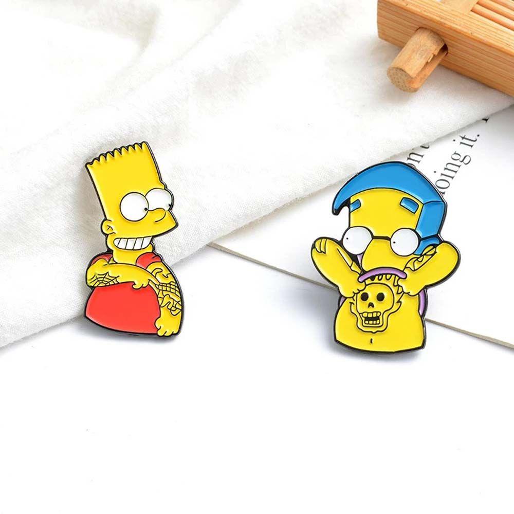 Ghim Cài Áo Kim Loại Hình Simpson Vui Nhộn