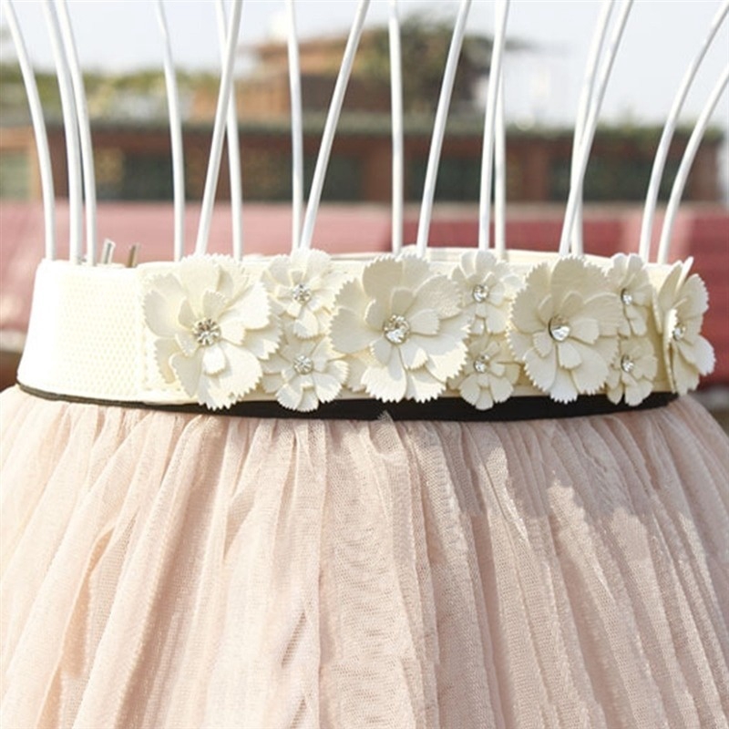 Thắt lưng đính đá đàn hồi bằng da tổng hợp cho nữ giới